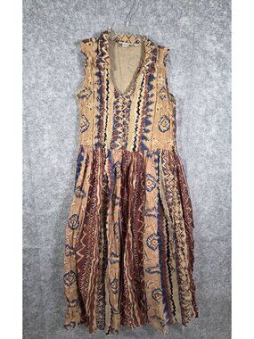 L.G.S. Women's Sleeveless Maxie Dress Multi Color  Size M